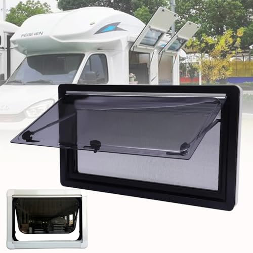 Wohnwagen Fenster Wohnmobil Fenster, Ausstellfenster Camper Wohnmobilfenster, Aluminium Integrierte Sonnen- Und Insektenschutzrollos, Wohnwagen Seitenfenster Für Wohnwagen,Wohnmobile,Camper,1100*450mm