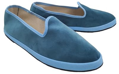 Giò Dreams Die Original Friulane aus Samt, flache Schuhe für Damen, 100 % Made in Italy, Babyblau, 39 EU