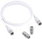 1.2m RG6 TV Coaxial Cable Connectors Set,F Male to F Male,Aerial TV Cable Extension with Compression Connectors,75 Ohm Coax for Sky,Freesat,Virgin Media,Broadband,Satellite,High-Speed Digital Router