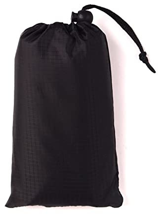 Große wasserdichte XXXL Outdoor-Bodenmatte, 200 x 210 cm, tragbarer Teppich mit Kunststoffrückseite, für Familienessen, Picknicks und Park, Schwarz