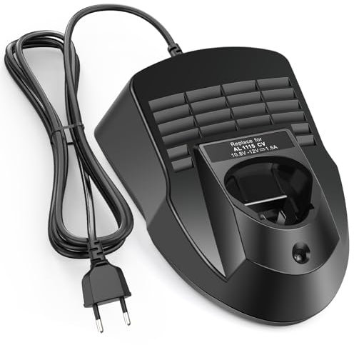 ASUNCELL Chargeur pour Bosch Professional 10,8/12 Volts Batterie AL1115CV Chargeur pour Batteries Bosch BAT411, BAT412, BAT413, BAT414 Chargeur Rapide (Prise UE)