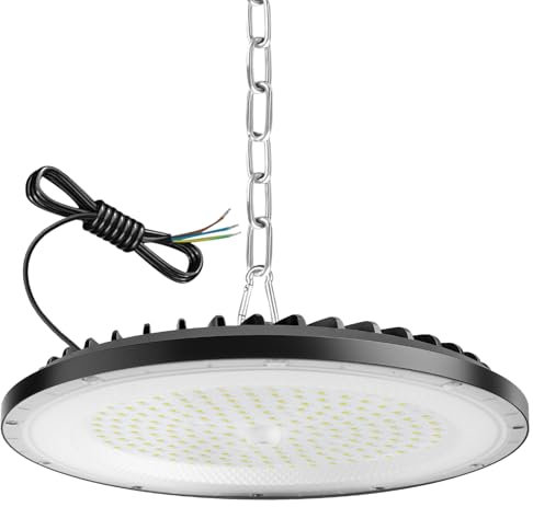ZXICH UFO LED hallenstrahler,LED Werkstattlampe,IP65 Wasserdichte Industrielampe für Fabriken, Lagerhäuser,Garagen (1 Pack, 100W)