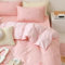 Freyamy Kinderbettwäsche 155x220cm 2teilig Rosa Erdbeere Mädchen Wende Bettwaren-Sets Microfaser Erdbeermuster Kinder Bettbezug mit Reißverschluss und Kissenbezug 80x80cm