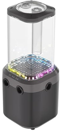 Corsair iCUE LINK XD6 RGB ELITE Pump/Reservoir Unit – FlowDrive Max Pump, Built-In Temperature Sensor, 22 Addressable RGB LEDs, 440ml Transparent Nylon Reservoir