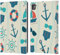 Head Case Designs Bleu Été Nautique Étui Portefeuille en Cuir Compatible avec Apple iPad Pro 11 M4 2024