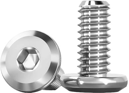 Humyu Vis à tête plate Inox A2 (INBUS) - M4 x 12 mm - Lot de 20 pièces - Vis à empreinte hexagonale - Pour Meubles, Métal, Bois, Extérieur