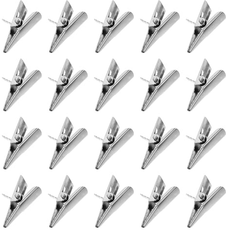 MAGICLULU 50 Stück Metall-krokodilklemmen, 30 Mm, Metalllegierung, Clip, Krokodilklemmen, Silber, für Weihnachten, Weihnachtsbaumschmuck, DIY, Karte, Foto, Memo