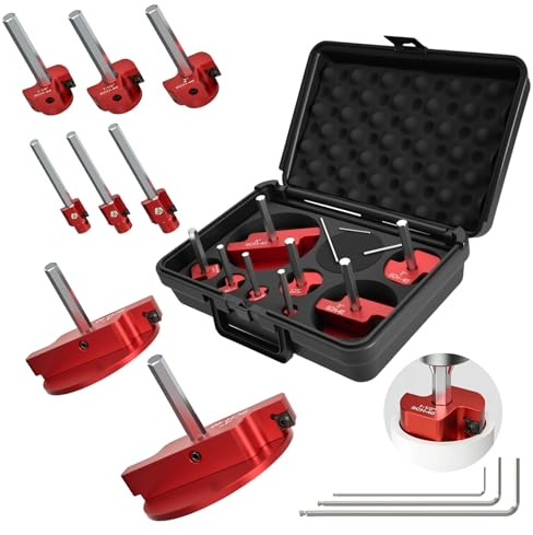 Qoobly 8 Pieces Plastic PVC Pipe Reamer Kit with 1/2'' 3/4'' 1'' 1-1/4'' 1-1/2'' 2'' 3'' 4''- PVC Fitting Saver Compatible with 1/2 Drills -Pipe Reamer Tool for SCH40 for CPVC ABS Pipes Repairs
