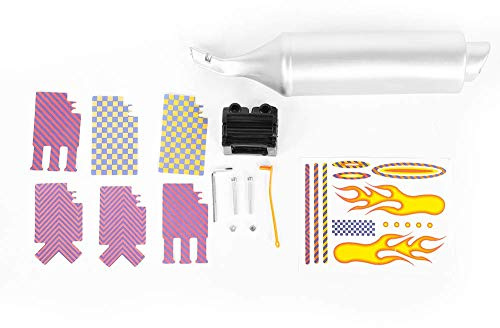 Fahrrad-Auspuff-Soundsystem, Fahrrad-Motorrad-Speichen-Turbo-Auspuffrohrsystem mit 6 Soundkarten für Bike Pipe Motocards Kit