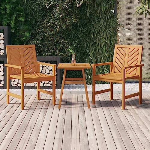 Hoopleep Beistelltisch 45x45x60 cm, Massivholz Akazie geölt, quadratisch, Outdoor Gartentisch, robust, für Terrasse und Balkon, klein, langlebig