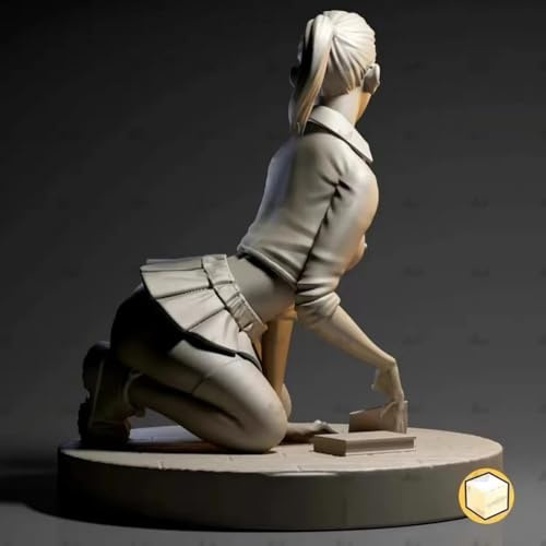 1:24 Anime-Figur Resin-Modellbausatz, 42mm Miniatur-Figurenbausatz aus Kunstharz, unbemalt und unmontiert, für Diorama und Vitrine