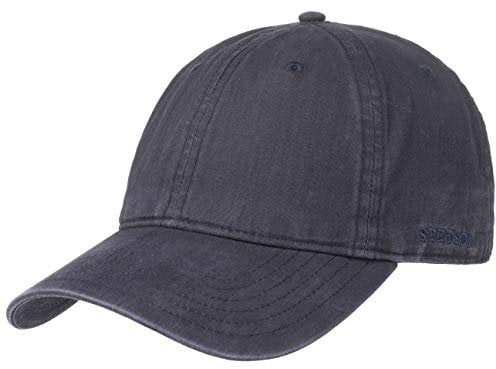 Stetson Ducor Sun Guard Fullcap Herren - Baseballcap aus Bio-Baumwolle (nachhaltig) - Frühjahr/Sommer - Cap mit Sonnenschutz UV 40+ - Basecap Stonewashed-Look - Outdoorcap blau S (54-55 cm)