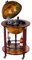 Géant Bar Ouvert Chariot 45043, avec bois d'eucalyptus piliers, massif dans Antique Rouge Marron, 120 cm de haut et 61 cm de largeur, Mobile par Chariot roues, ancienne maison de Globe Globe terrestre Bar, table de bar, bar, bar, Globe, bar à cocktails, bar, décoratif table bar