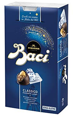 BACI PERUGINA Dunkle Pralinen gefüllt mit Gianduia und ganzen Haselnüssen 2x200g