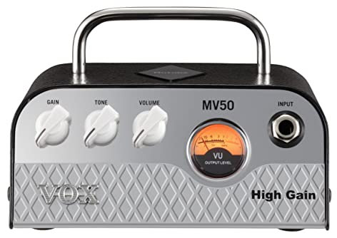 VOX MV50 HG High Gain - Testata per Chitarra Elettrica 50 Watt con Valvola Nutube