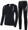 HAINES Thermounterwäsche Skiunterwäsche Damen Winter Warm Funktionsunterwäsche Atmungsaktiv Thermo Unterwäsche für Frauen Schwarz,Gr.38