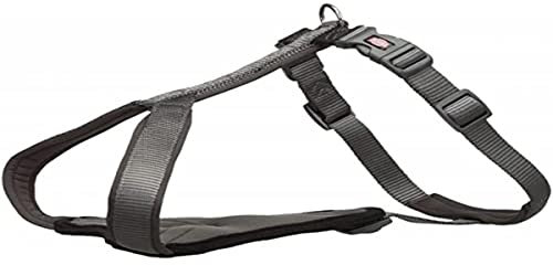 TRIXIE Hundegeschirr Premium Y, M: 50-60 cm/20 mm, Graphit (Advent-03)