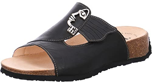 Think! Damen Mizzi Sustainable Pantoletten Slipper, Schwarz, 38 EU