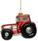 zeitzone Christbaumanhänger Trecker Rot Echtglas Traktor Christbaumschmuck Weihnachten
