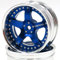 hobbysoul 2 Stück RC 1/10 Aluminium felgen Sechskant 12mm Einstellbarer Versatz Silber/Blau Farbe Passform 1:10 RC On Road Drift Tourenwagen Reifen