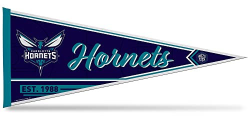 Rico Industries NBA Basketball Charlotte Hornets Classic 30,5 x 76,2 cm Filz-Wanddekoration, ideal für Zuhause/Schlafzimmer/Männerhöhle