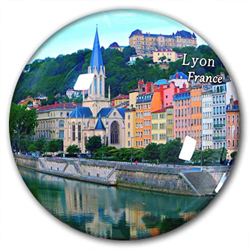 Kühlschrankmagnet, Motiv: Frankreich, Lyon, dekorativer Magnet, Reise-Souvenir, Kristallglas