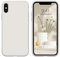 DOMAVER Case for iPhone XS Max Slim Liquid Silicone Lightweight Smooth Soft Gel Rubber Microfiber Lining Cushion Texture Cover Shockproof Protective Phone Cases for iPhone XS Max 6.5, Stone