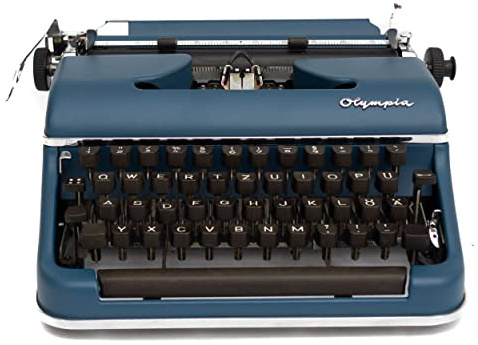 Vintage Schreibmaschine Petrolblau