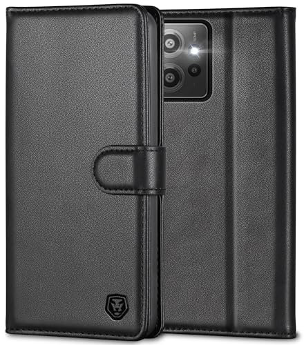 Kuafcase Hülle für Xiaomi Redmi Note 12 4G, Handyhülle für Redmi Note 12 4G, Klappbar Leder Brieftasche [4 Kartenfächer] Ständer Magnet Case Schutzhülle für Xiaomi Redmi Note 12 4G, Schwarz