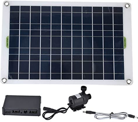 Kit de Bomba de Agua Solar, Bomba Sumergible con Energía Solar de 800 L/h con Panel Solar 50W 12V, Ideal para Estanques Pequeños, Jardín, Piscina, Peces, Baño de Pájaros