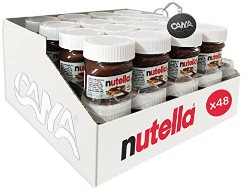 Mini Vasetto da 25gr - Confezione da 6 Pezzi per Nutella da ogni ricorrenza (Battesimi, Comunioni, Compleanni, Confettate)