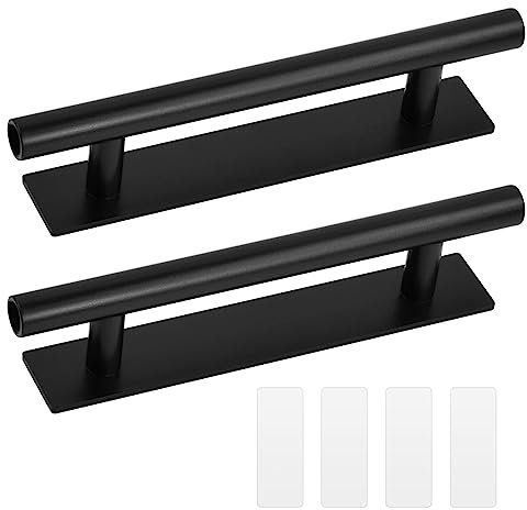 Anseom Lot de 2 Poignée de Meuble Autocollante, 150mm Poignées de Porte Coulissante Self-adhesive Furniture Handles pour Tiroir Meuble Cuisine Cuisine Home Decorating