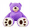 Orsacchiotto gigante viola 90 cm XL orsetto di peluche morbido e vellutato
