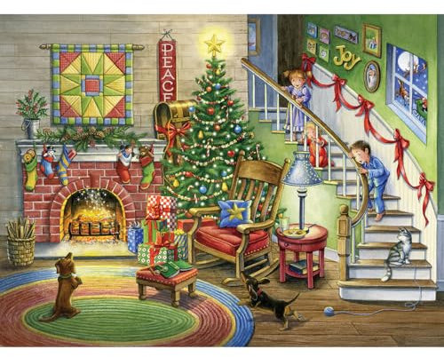Bits and Pieces Rose Mary Berlin Puzzle mit 1000 Teilen für Erwachsene, 50,8 x 68,6 cm, Weihnachtszauber, 1000 Teile, großes Stück