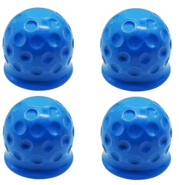 JNNJ 4 Pezzi Tappo Gancio Traino Rimorchio Copertura a Sfera, Copri Palla Gancio Auto, Plastica Tappo di Protezione Gancio Traino Rimorchio, per Camion Collettori Semirimorchi Autovetture(Blu)
