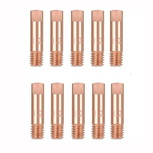 Consumabili Mig 1,2 Mm 10 Pezzi Punta Guidafilo, Ugello Saldatrice Filo, Punta di Contatto in Rame Suggerimenti per I Contatti di Saldatura per Consumabili Torcia 15Ak Mig/Mag (10 Pezzi 15AK 1.2 mm)