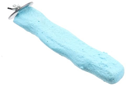 Housoutil Bastón De Masticar para Aves Barra para Periquitos y Juguete De Ejercicio para Mascotas Soporte De Jaula Azul