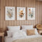 Herfair 3er Blumen Vintage Poster Set Bilder, Pflanze Leinwand Wandbilder, Poster & Kunstdrucke Ohne Rahmen Kunstposter für Schlafzimmer (Stil A,50x70cm)