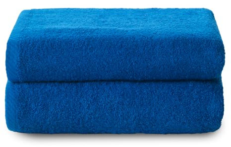 Top Towel - Plus - Lot de 2 Grandes Serviettes de Bain - Grandes Serviettes de Douche - Serviette de Bain de 100 x 150 cm - Azuline