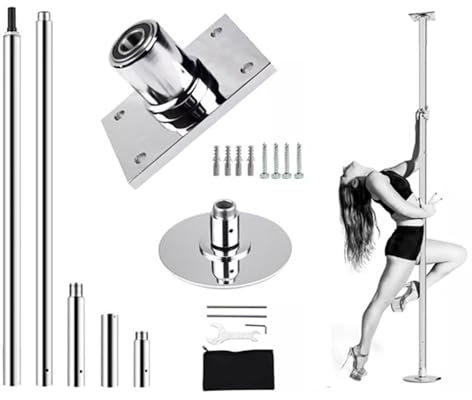 WNYAILLL Pole Dance Tanzstange, Pole Dance Stange für zu Hause, tragbar, abnehmbar, ideal zum Training, Tanzen und Trainieren, für statische Spinning Pole Fitness Dance Home Pub Party