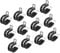 MACHSWON 12Pcs 11/16 Inch(18mm) Cable Clamp, Rubber Cushioned Insulated Clamp 304 Stainless Steel R Shape Bracket Metal Pipe Clamp Tube Holder for Wire Hose Tube
