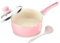 LXHZSY Ollas Cocina Olla for Sopa de Color Rosa de 16 cm/18 cm, Cacerola for Leche, sartén Antiadherente portátil, Utensilios de Cocina for cocinas de Gas y de inducción(18cm)