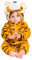 ailker Costume di Carnevale Tigre Bambino: Tuta Tigre Unisex con Cappuccio - Tigre Costume per Carnevale e Halloween per Bambini e Bambine (Tigre, 120 (30-36 Mesi))