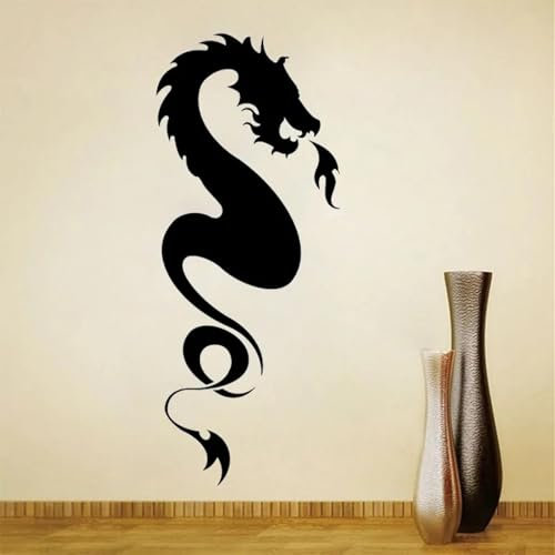 HBYUEHAN Kreativer mythischer Glurak-Wandaufkleber für Wohnzimmer, Schlafzimmer, Kinderzimmer, Kinderzimmer, Dekoration, Vinyl-Wandkunst