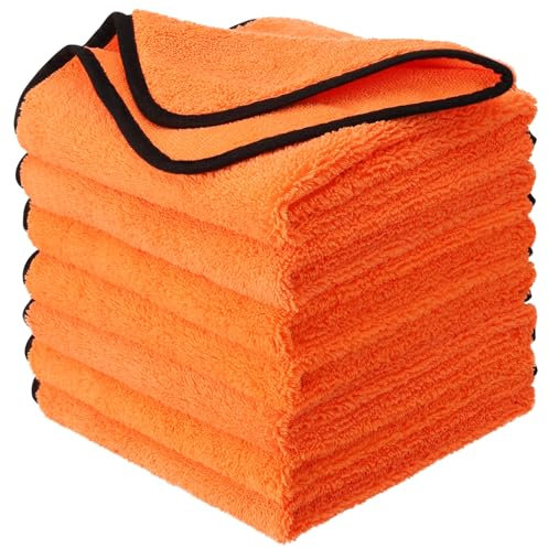 Xialvyu 7 Stück Mikrofasertücher Auto, Trockentuch Auto Reinigungstücher Microfaser Putztücher Mikrofaser Handtücher Poliertücher für Autopflege und Haushaltsreinigung, 40 x 60 cm