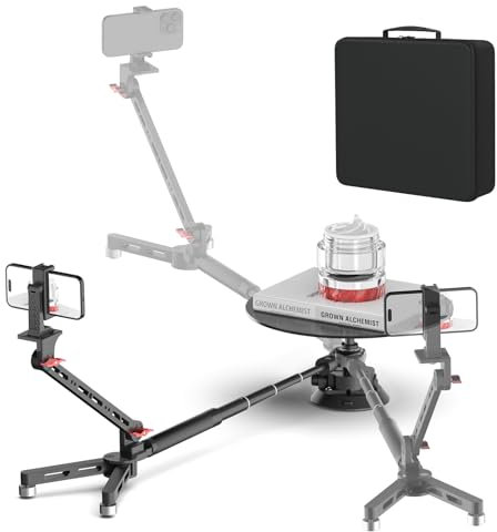 Plateau tournant pour Appareil Photo 360°, avec rallonges de 100 cm et interfaces Multiples, pour Prises de Vue à 360°, pour déballage, Tournage, Prise de Vue culinaire et Bijoux.