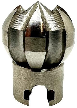 Pro-Graad 1” Flow Fixer Drain Cleaner Plumbing Snake Cutter Head for 1-1/4 - 2 Pipes, Clears & Scrapes Pipe Inner Walls, with R-Connector (Push Pin Fitting), for Commercial & Residential Use