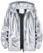 Metallische Jacke Herren Metallisch Glänzend Bomberjacke Leicht mit Kapuzen Jacken Outdoor Windbreaker Hiphop Langarm Bomberjacke Metallic Fliegenjacke Bikerjacke Outwear Karneval Kostüm
