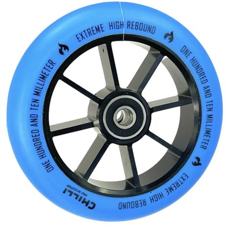 Chilli Pro Stunt-Scooter Spoked Base Rolle 110mm Schwarz/PU Blau