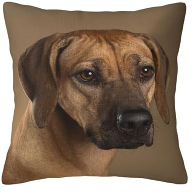 Rhodesian Ridgeback, Kissenbezug, dekorativer Überwurf-Kissenbezug, weicher Polyester-Kissenbezug, 45 x 45 cm